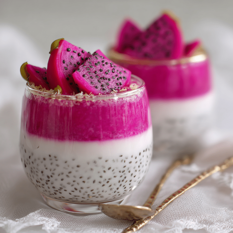Dragon Fruit Coconut Pudding: Pink & White Magic Recipe