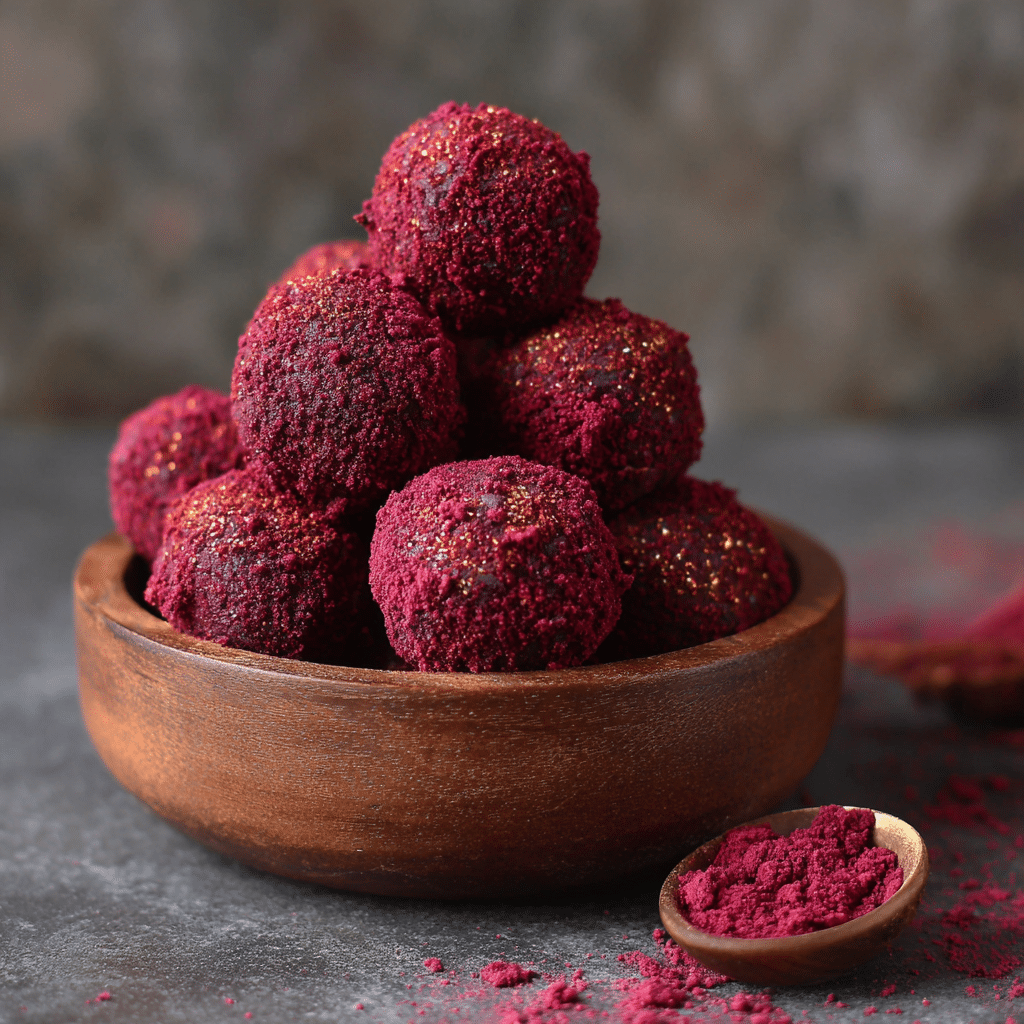Beetroot Cocoa Truffles: Red Velvet Healthy Bites Recipe - Recipe Image
