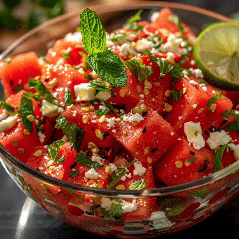 Spicy Watermelon Feta Salad: Sweet Heat Refresh Recipe
