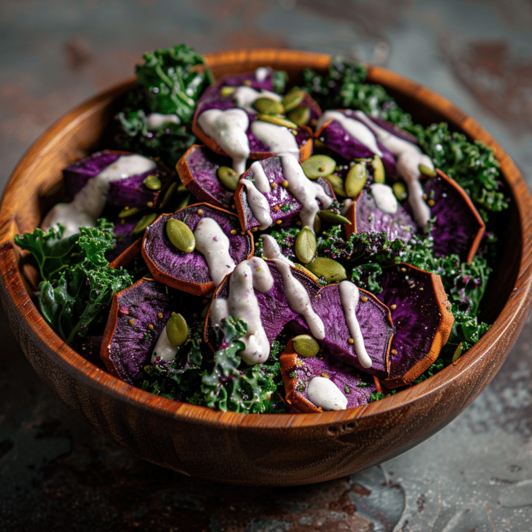 Purple Sweet Potato & Kale Salad: Vibrant Root Magic Recipe