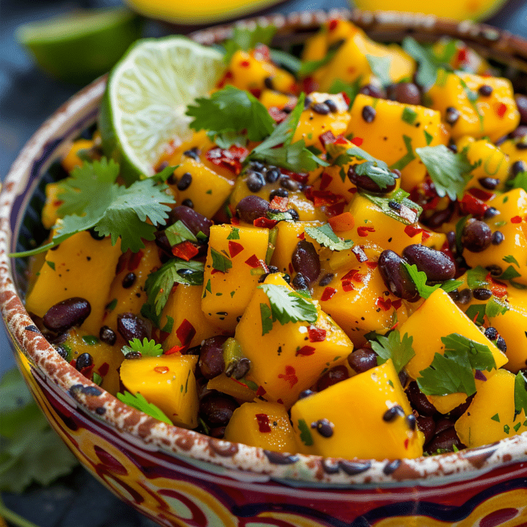 Spicy Mango & Black Bean Salad: Sweet Heat Fiesta Recipe