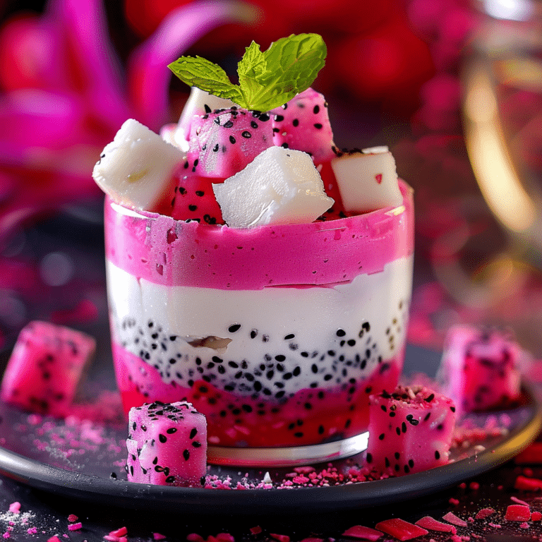 Dragon Fruit Coconut Parfait: Electric Pink Layers Recipe