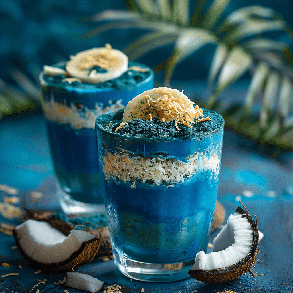 Blue Spirulina Coconut Smoothie Cups: Ocean Magic Recipe