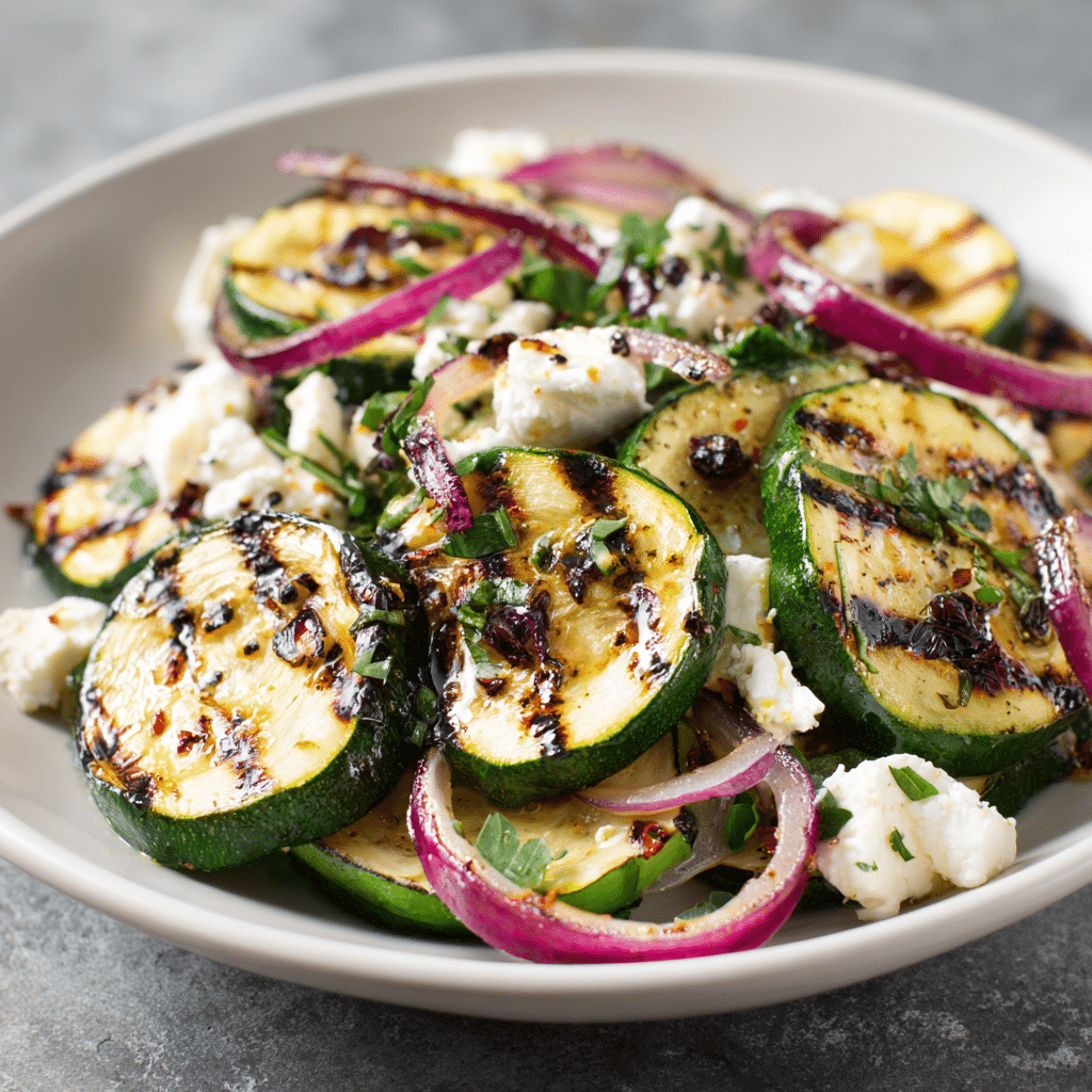 Grilled Zucchini & Goat Cheese Salad Recipe