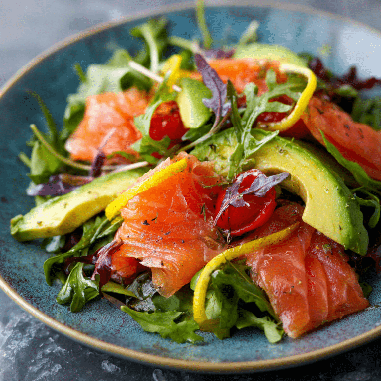Avocado & Smoked Salmon Salad Recipe