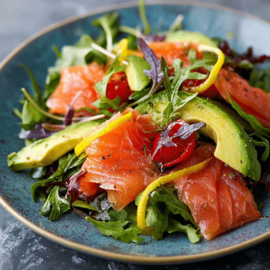 Avocado & Smoked Salmon Salad Recipe