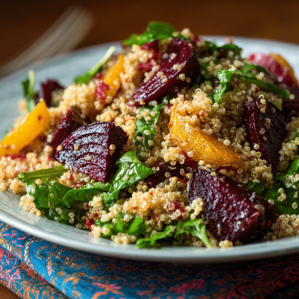 Warm Quinoa & Roasted Beet Salad Recipe