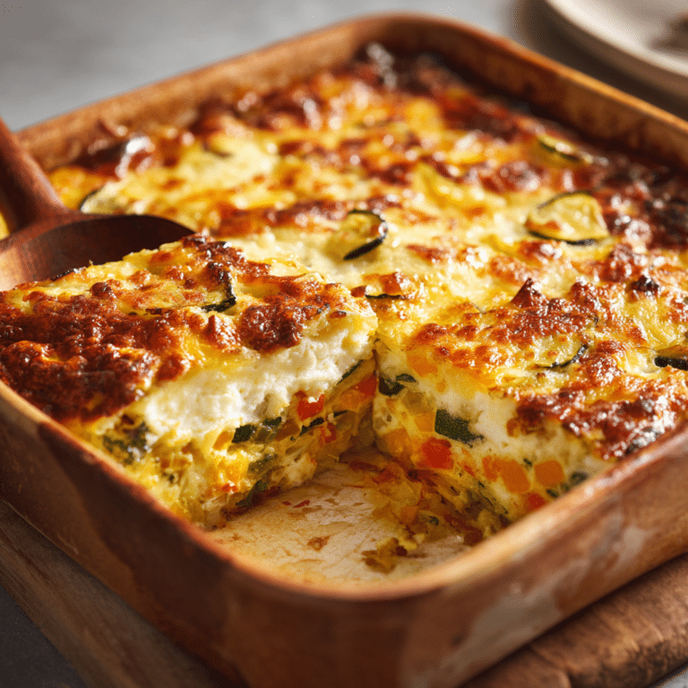 Baked Vegetable & Cheese Squares Recipe