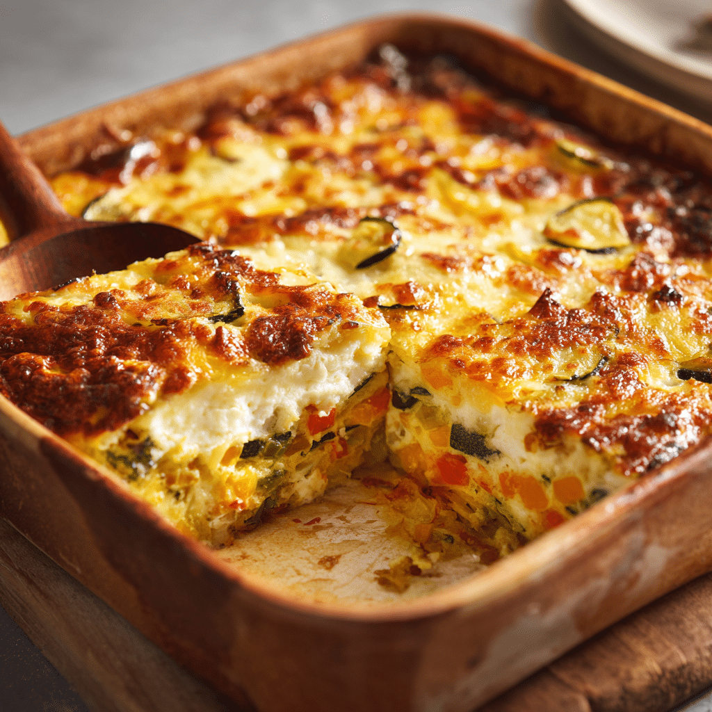 Baked Vegetable & Cheese Squares Recipe