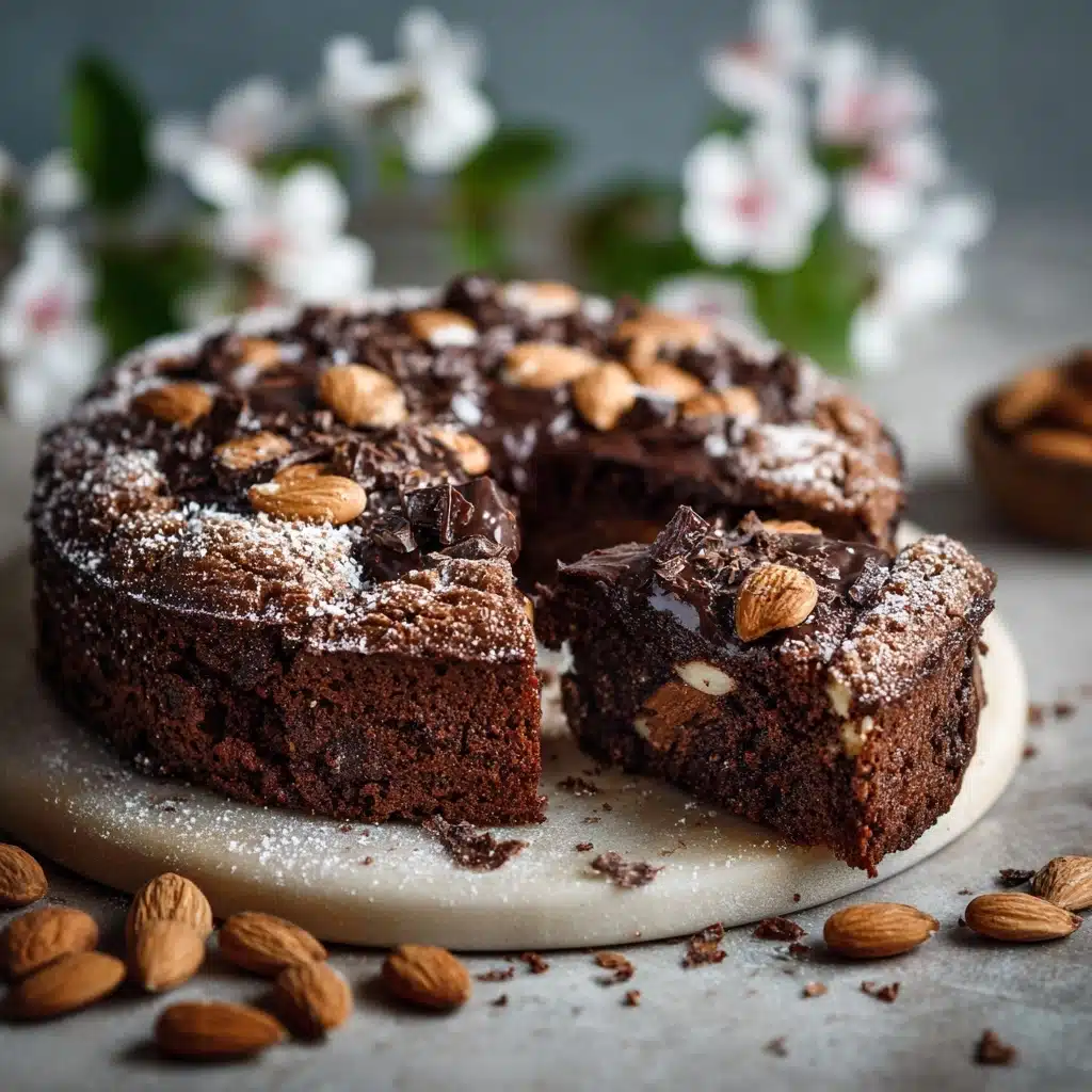 Almond Chocolate Brownie Cake Recipe - Recipe Image
