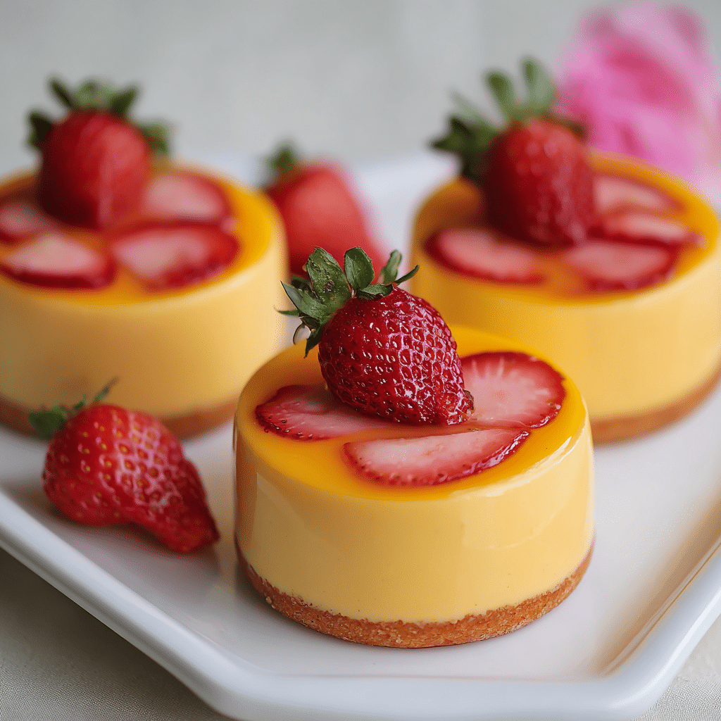 Mango Strawberry Panna Cotta Cups Recipe - Recipe Image