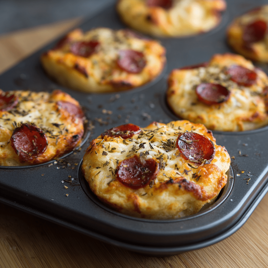 Savory Muffin Pizza Cups Recipe