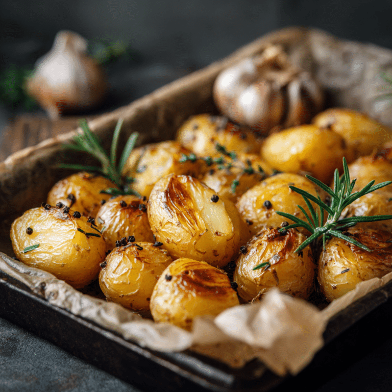 Oven-Baked Garlic Potatoes Recipe