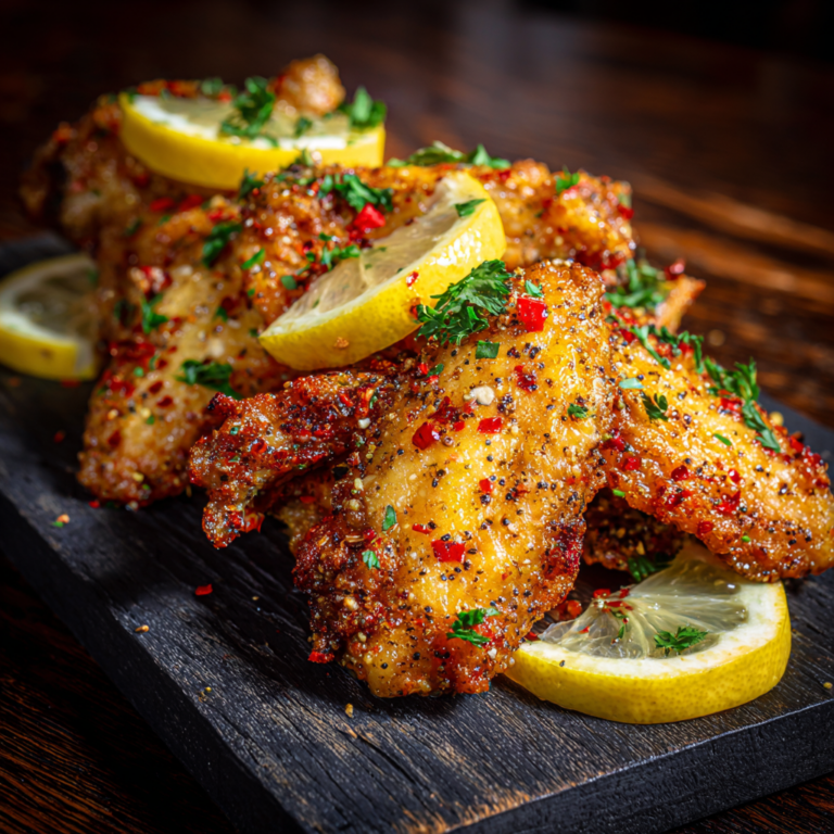 Spicy Lemon Pepper Chicken Wings Recipe