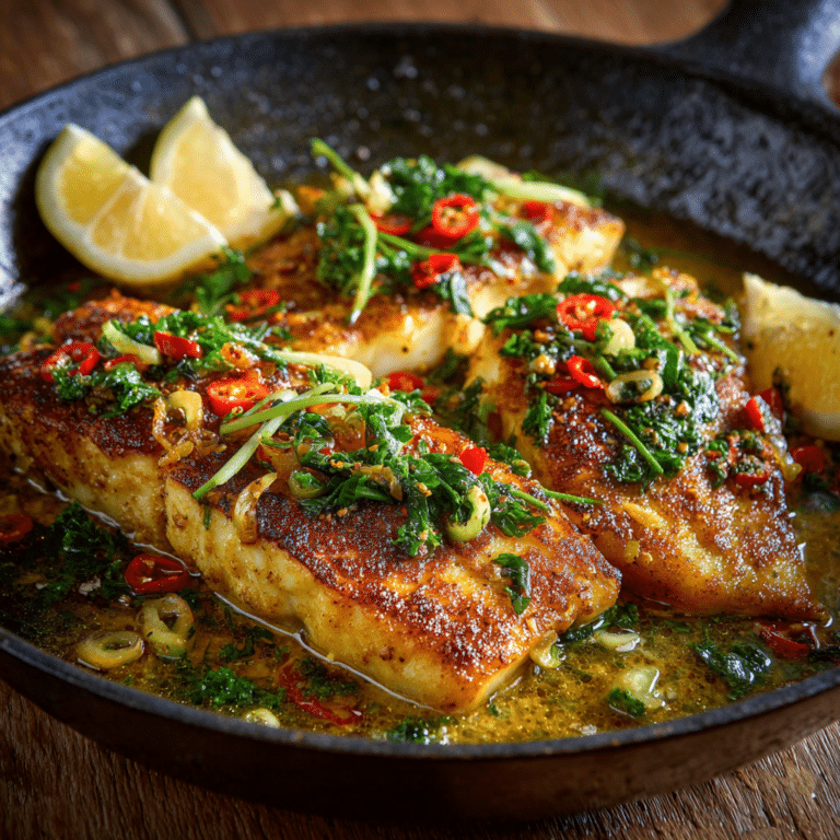 Spicy Lemon Butter Fish Fillets Recipe