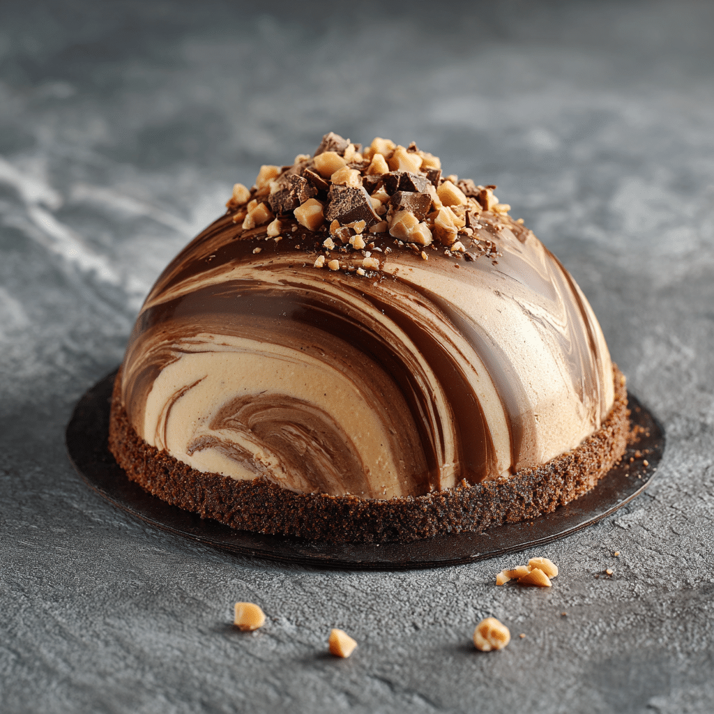 Chocolate Peanut Butter Swirl Mousse Cake Recipe