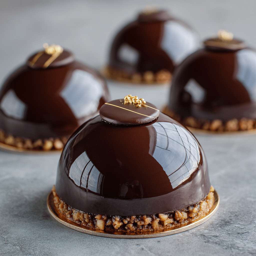 Chocolate Hazelnut Dome with Praline Crunch Recipe
