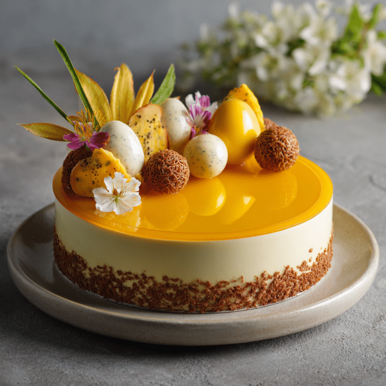 Mango Lychee Mirror Cake Recipe