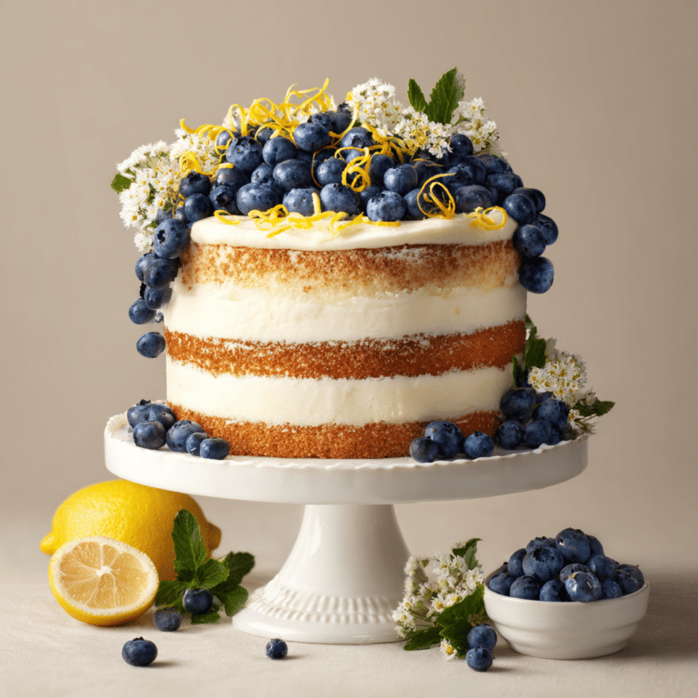 Lemon Blueberry Layer Cake Recipe