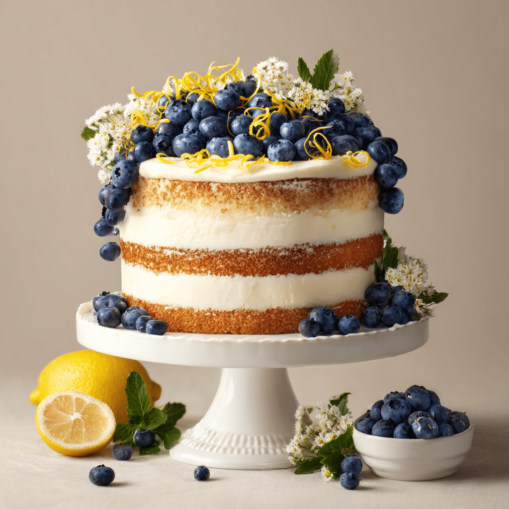 Lemon Blueberry Layer Cake Recipe