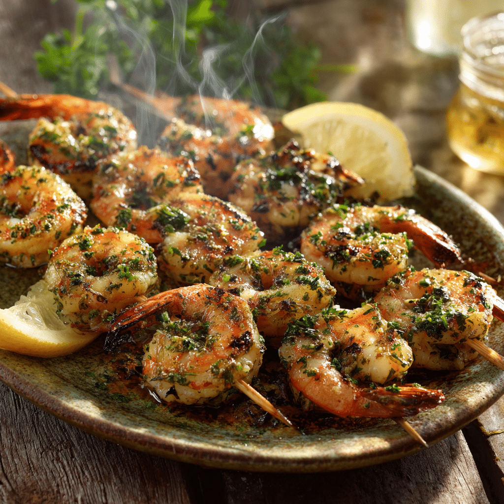 Garlic Herb Shrimp Skewers Recipe
