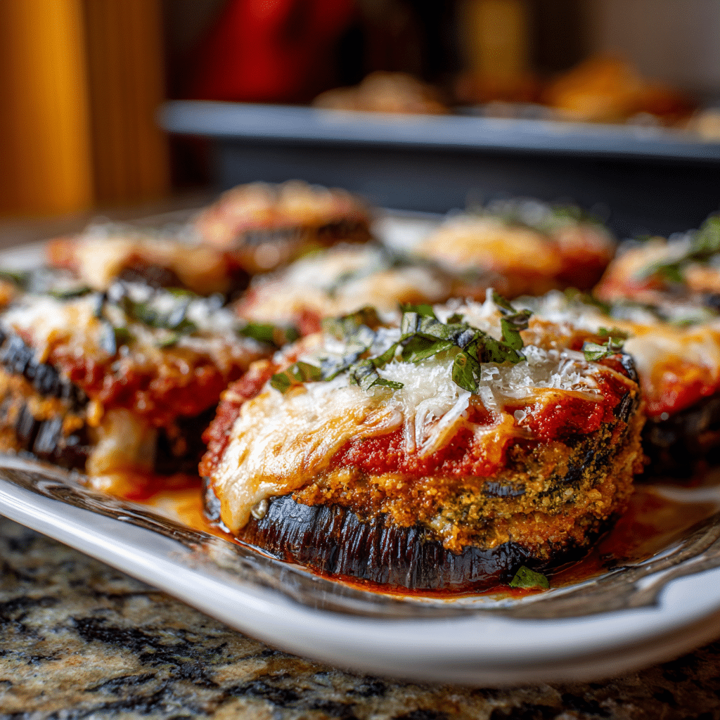 Spicy Baked Eggplant Parmesan Recipe