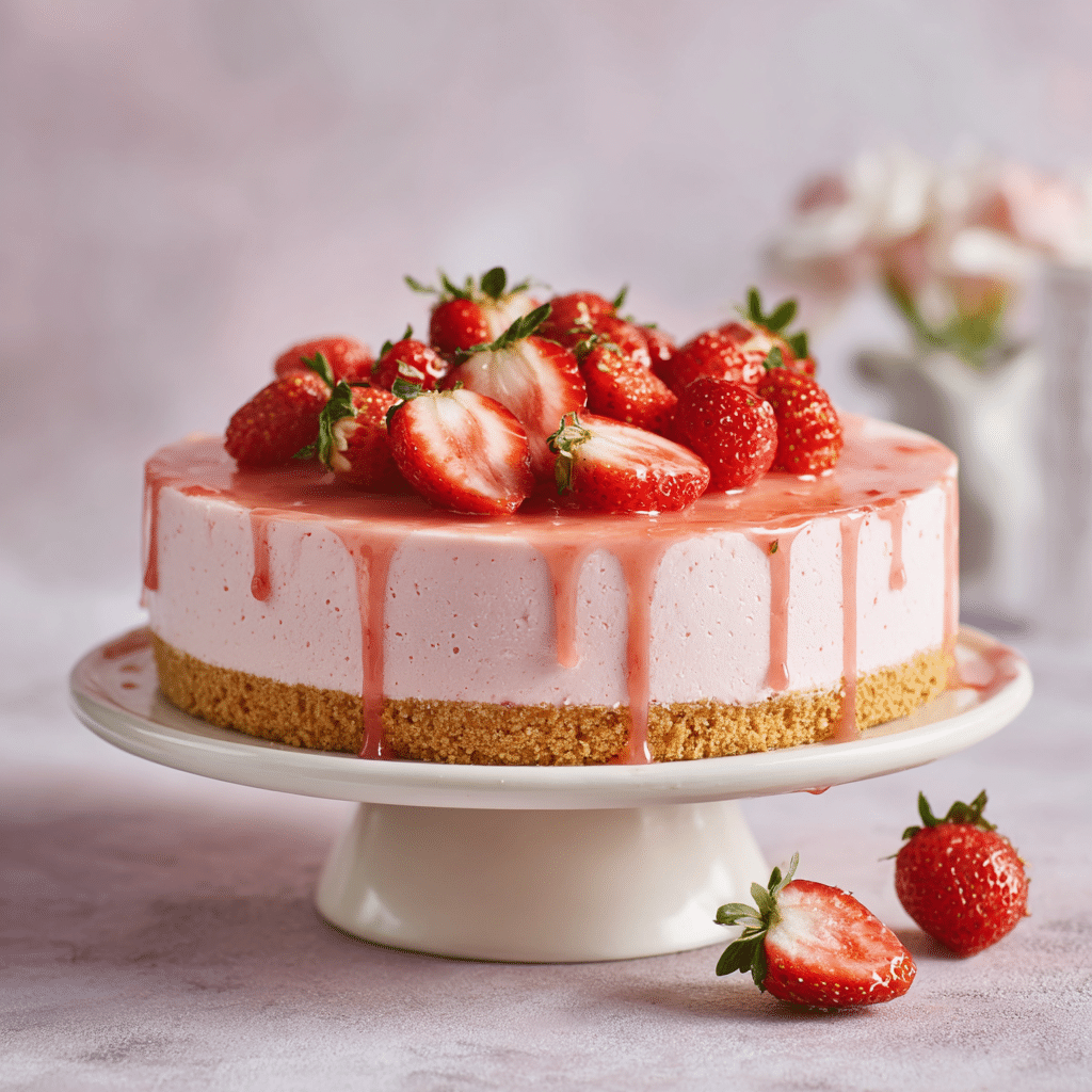 Dreamy Pinky Delight (Strawberry Cheesecake) Recipe