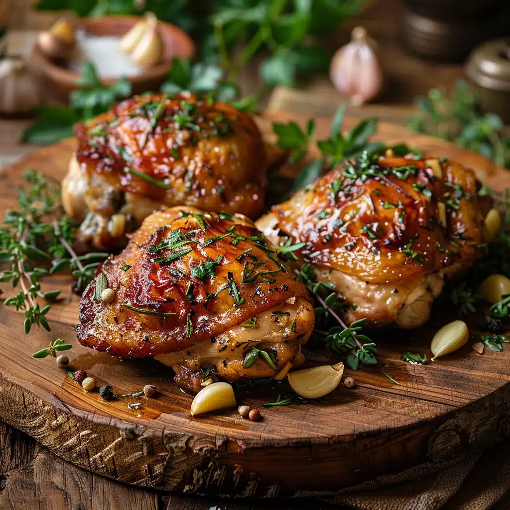 Garlic Herb Roasted Chicken Thighs Recipe - Recipe Image