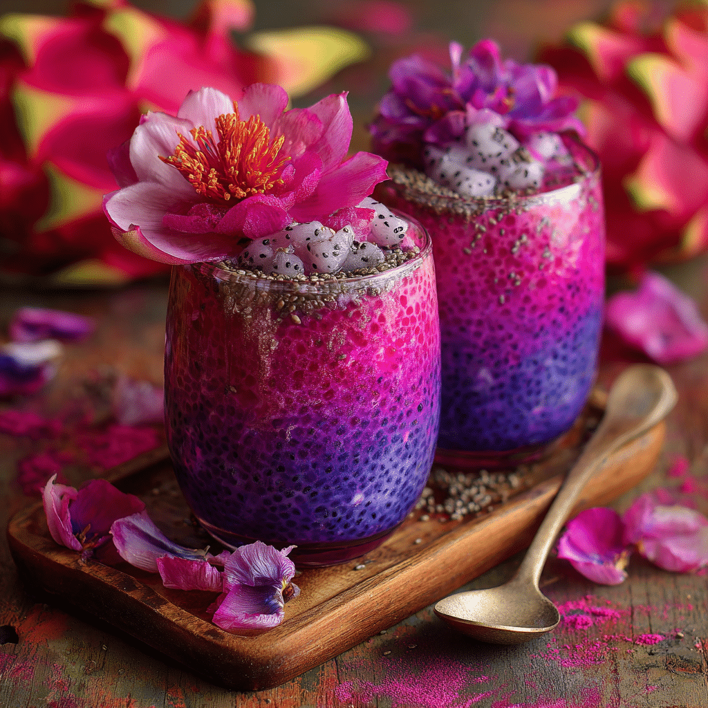 Rainbow Dragon Fruit Chia Pudding: Pink & Purple Magic Recipe