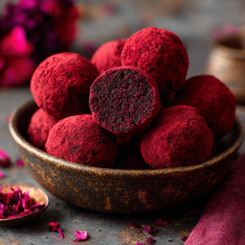 Beetroot Cocoa Truffles: Red Velvet Surprise Recipe - Recipe Image