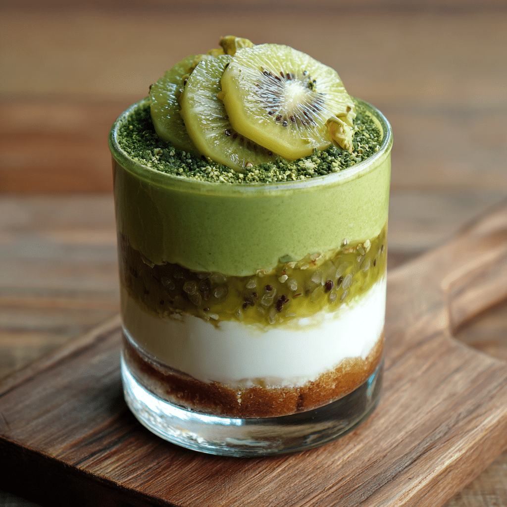 Matcha Kiwi Parfait: Green Energy Layers Recipe - Recipe Image