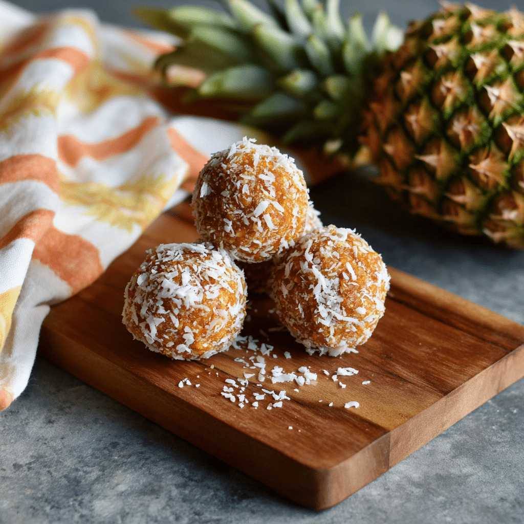 Carrot Pineapple Energy Balls: Tropical Orange Glow Recipe - Recipe Image