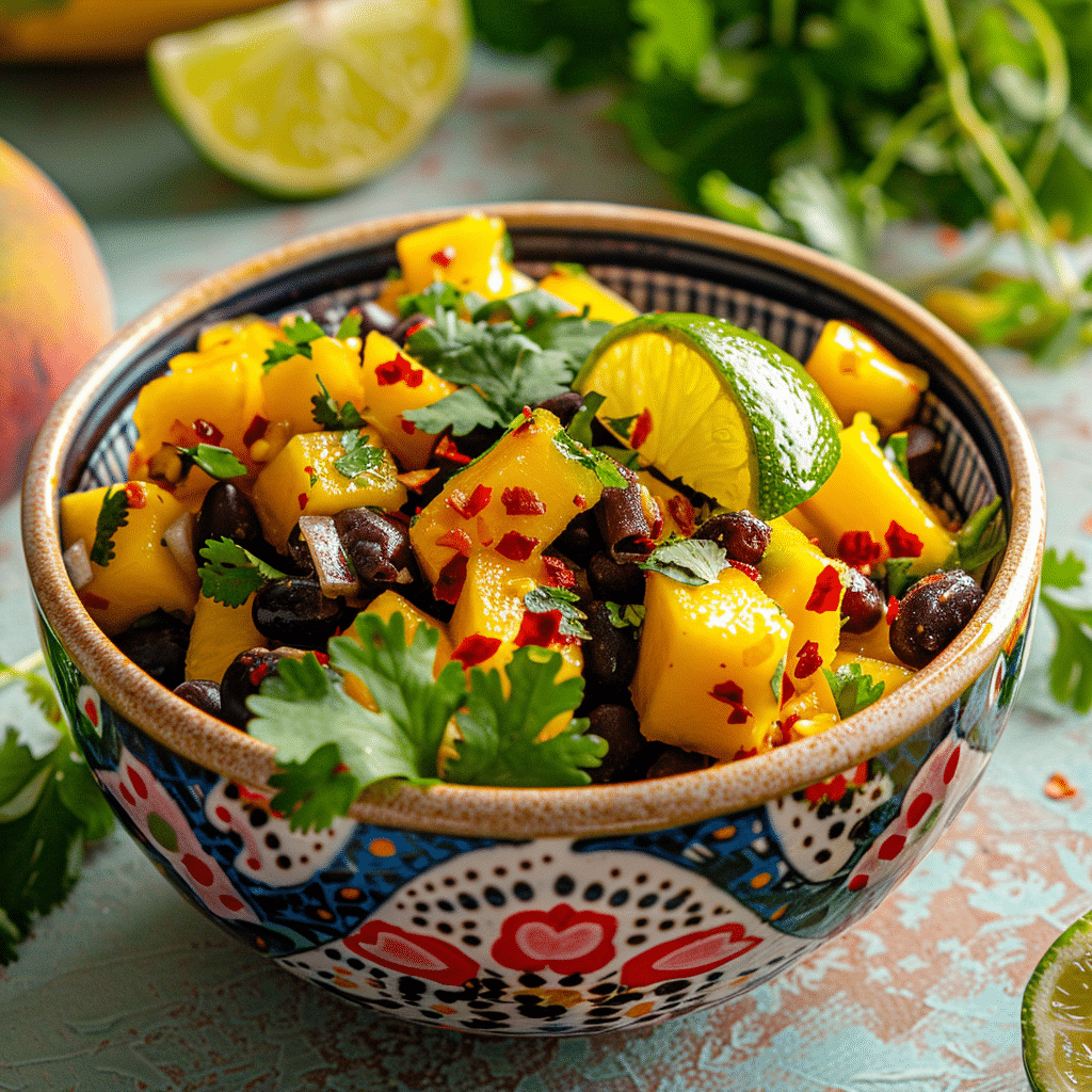 Spicy Mango & Black Bean Salad: Sweet Heat Fiesta Recipe - Recipe Image