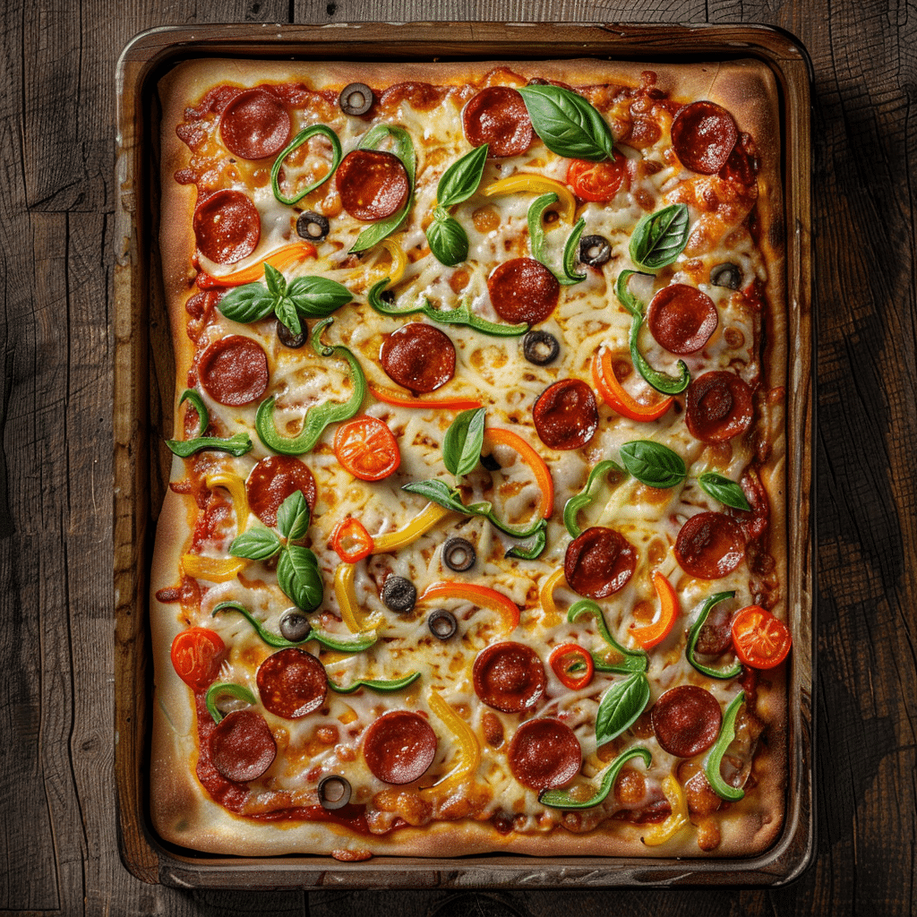 Homemade Family Pizza Tray Recipe - Recipe Image