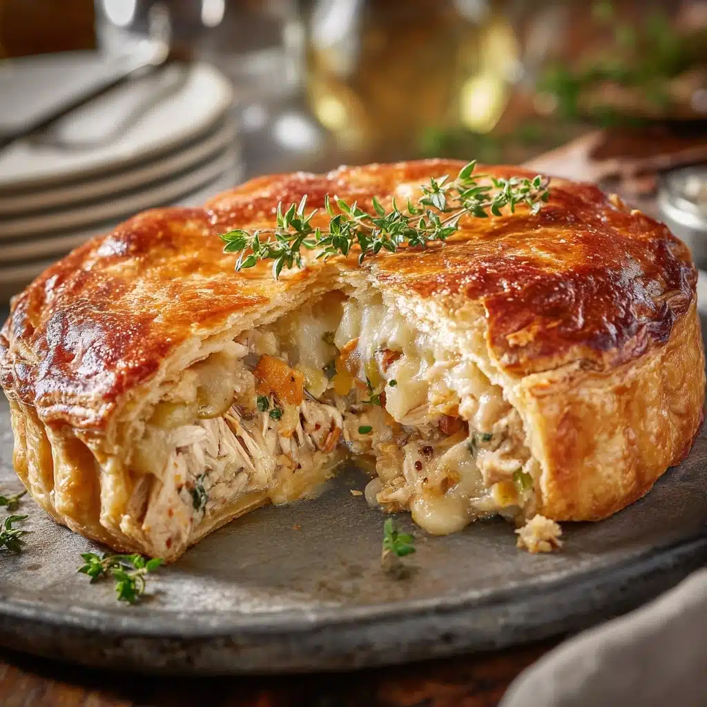 Savory Chicken & Cheese Pie Recipe - Recipe Image