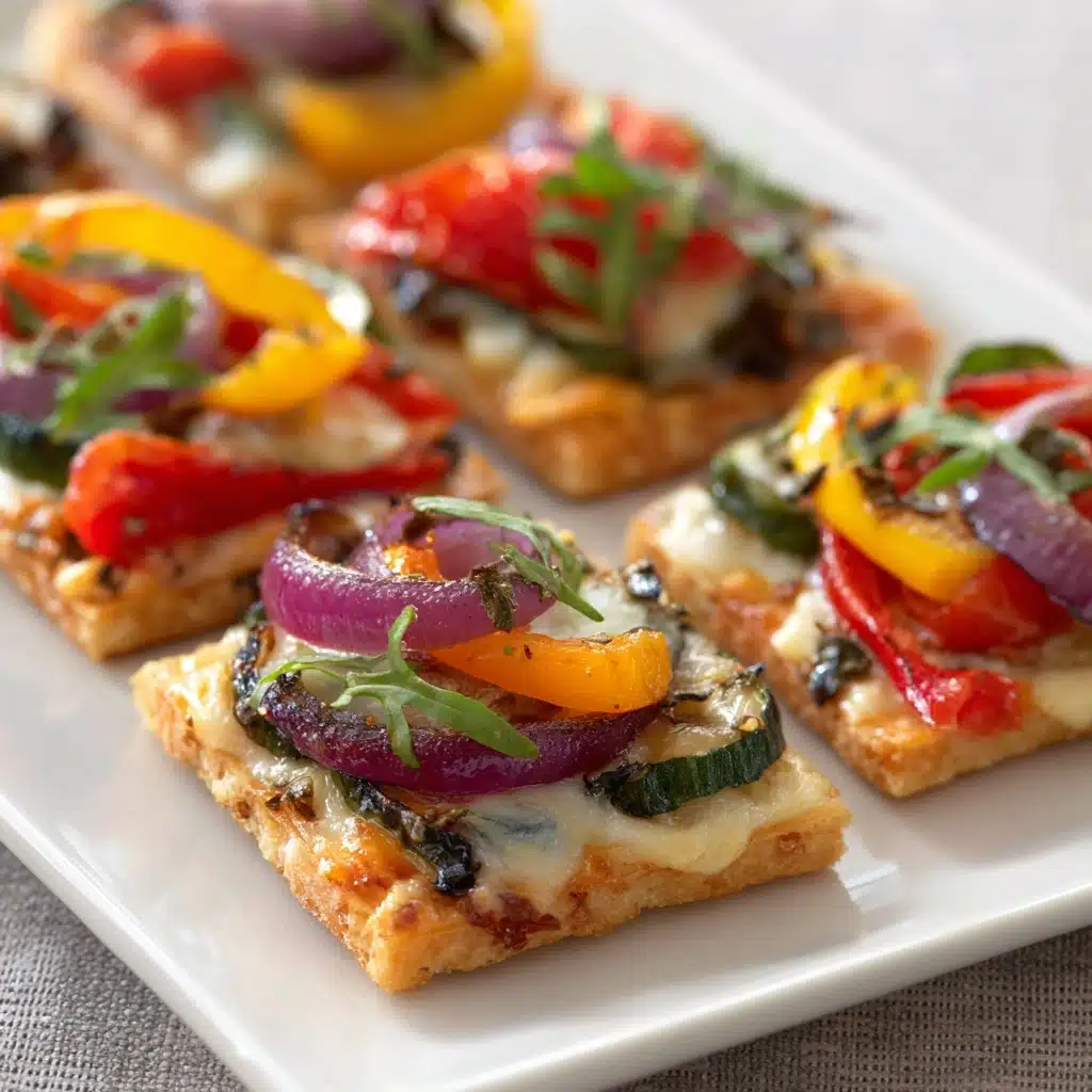 Mini Vegetable Pizza Squares Recipe - Recipe Image