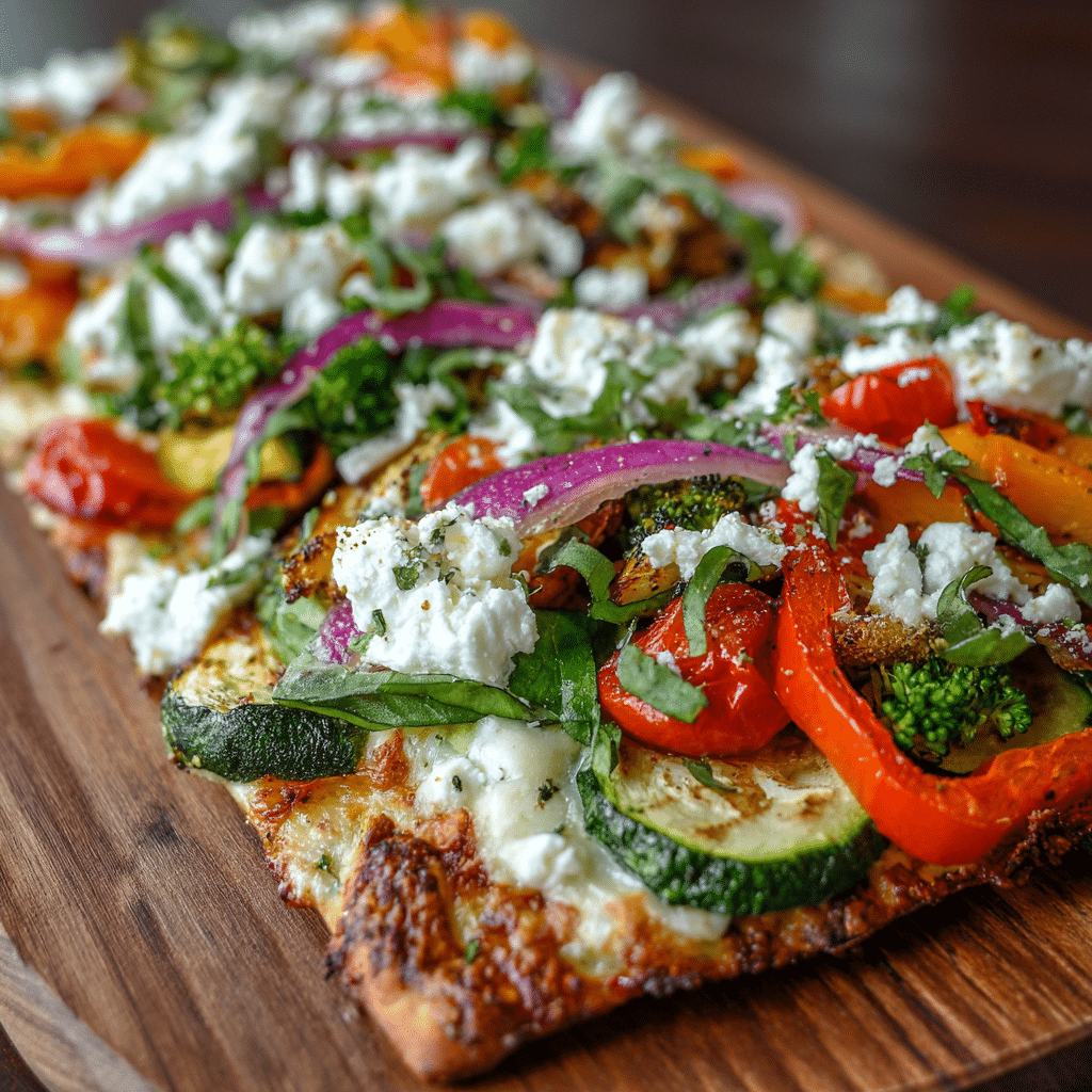 Loaded Veggie Flatbread Recipe - Recipe Image