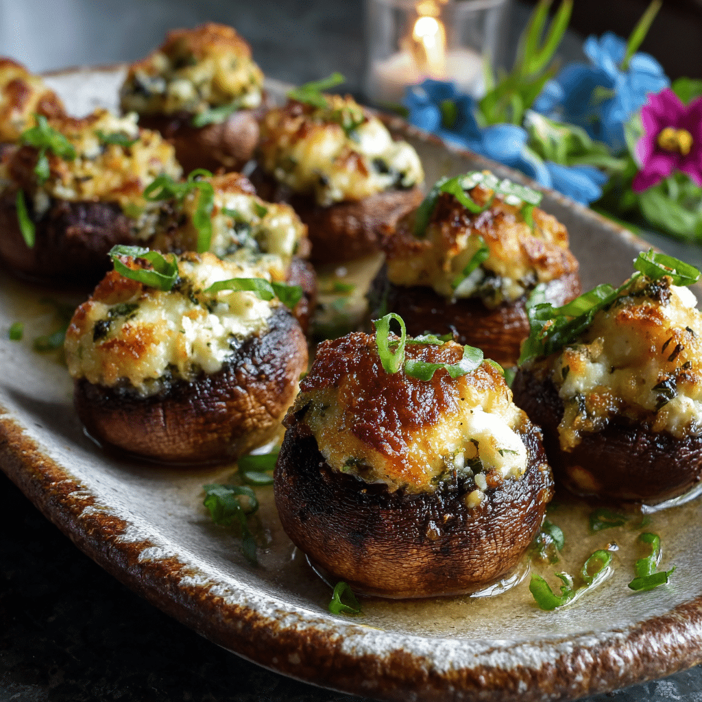 Cheesy Stuffed Mushrooms Recipe - Recipe Image
