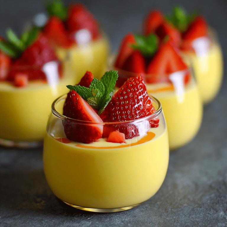 Mango Strawberry Panna Cotta Cups Recipe