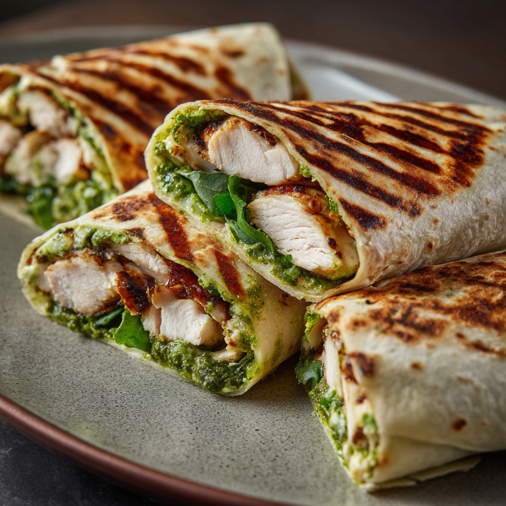 Pesto Chicken Wraps Recipe - Recipe Image