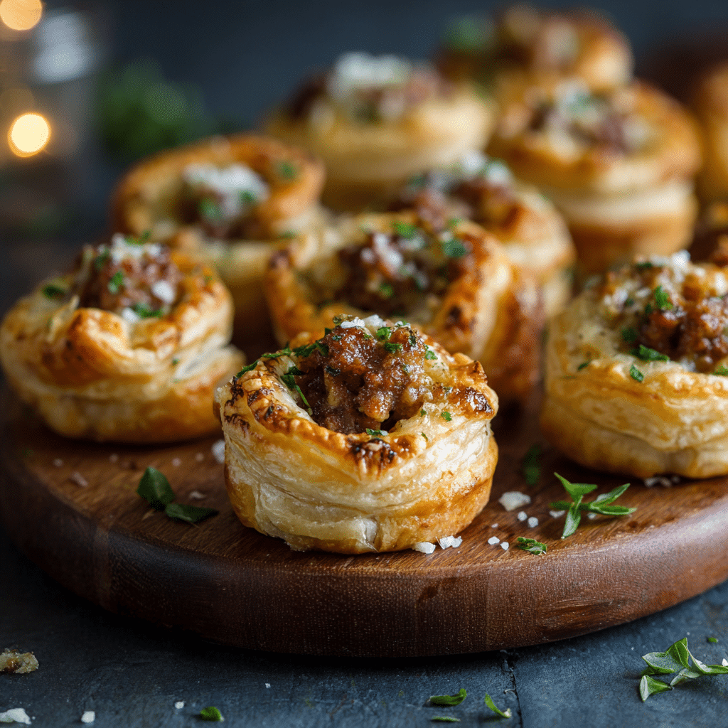 Mini Sausage Puff Pastry Bites Recipe - Recipe Image