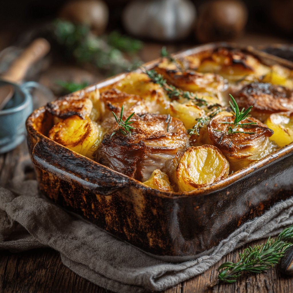 Baked Meat & Potato Casserole Recipe - Recipe Image