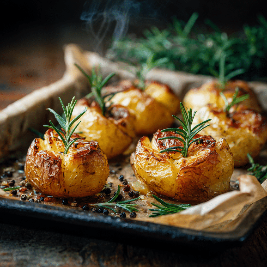 Oven-Baked Garlic Potatoes Recipe - Recipe Image