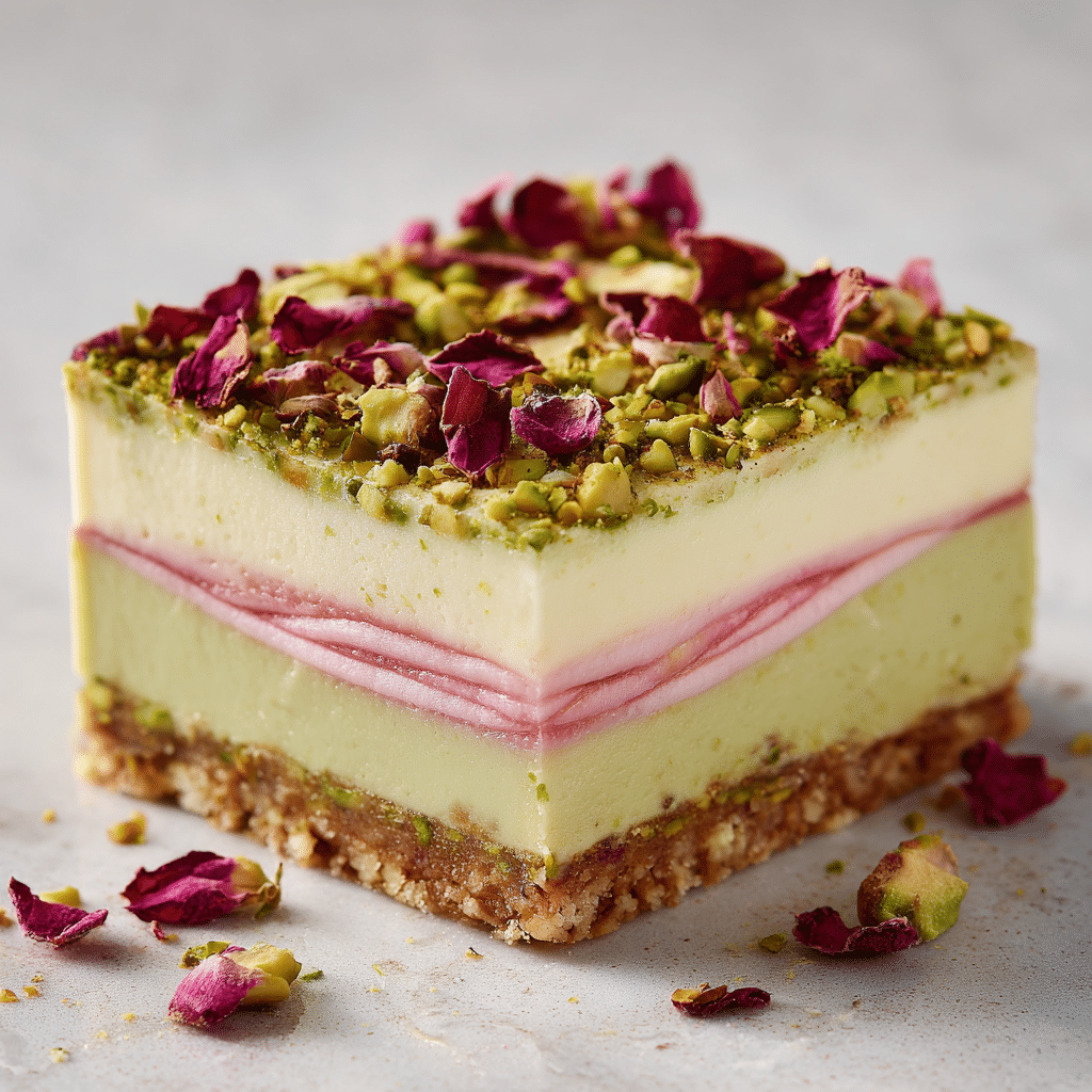 Pistachio Rose Cheesecake Recipe - Recipe Image