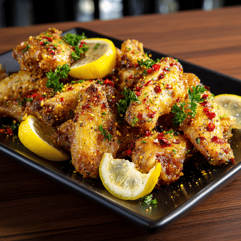 Spicy Lemon Pepper Chicken Wings Recipe - Recipe Image