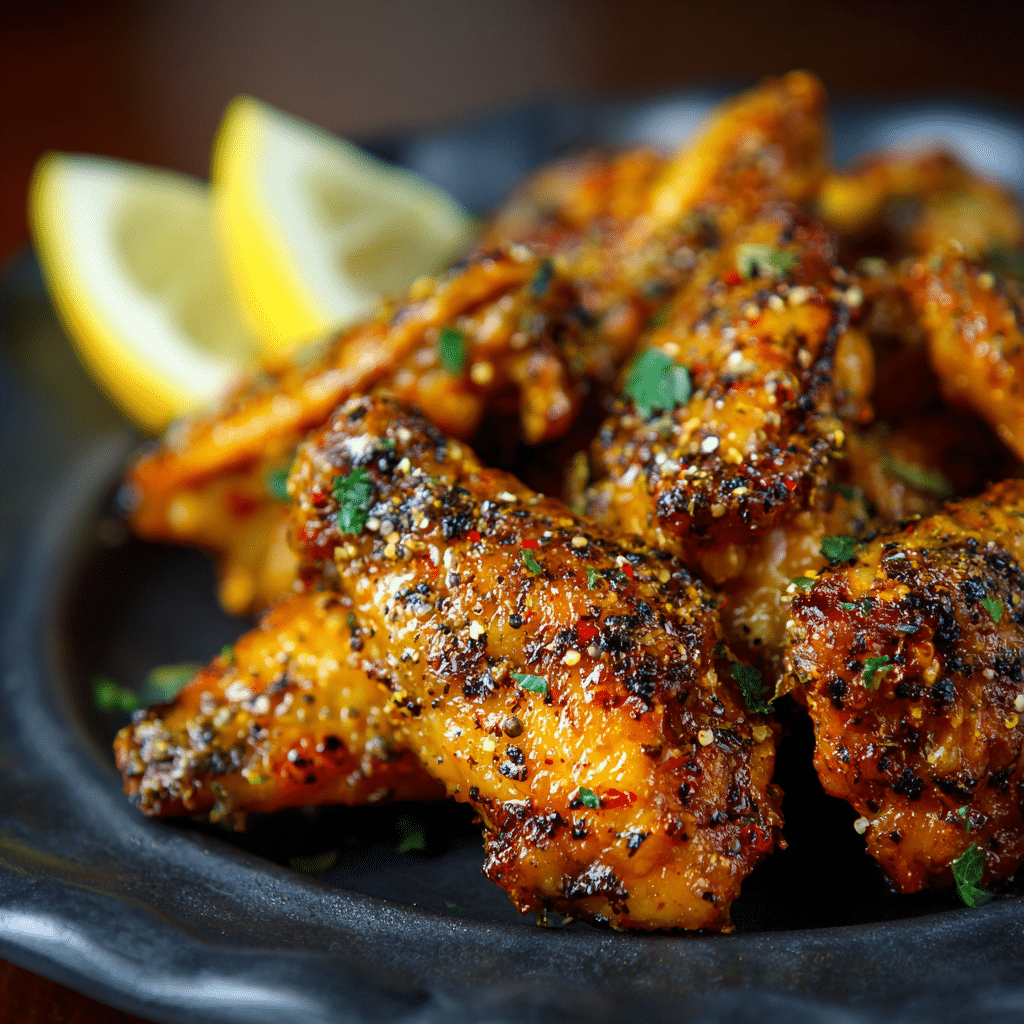 Spicy Lemon Pepper Chicken Wings Recipe - Recipe Image