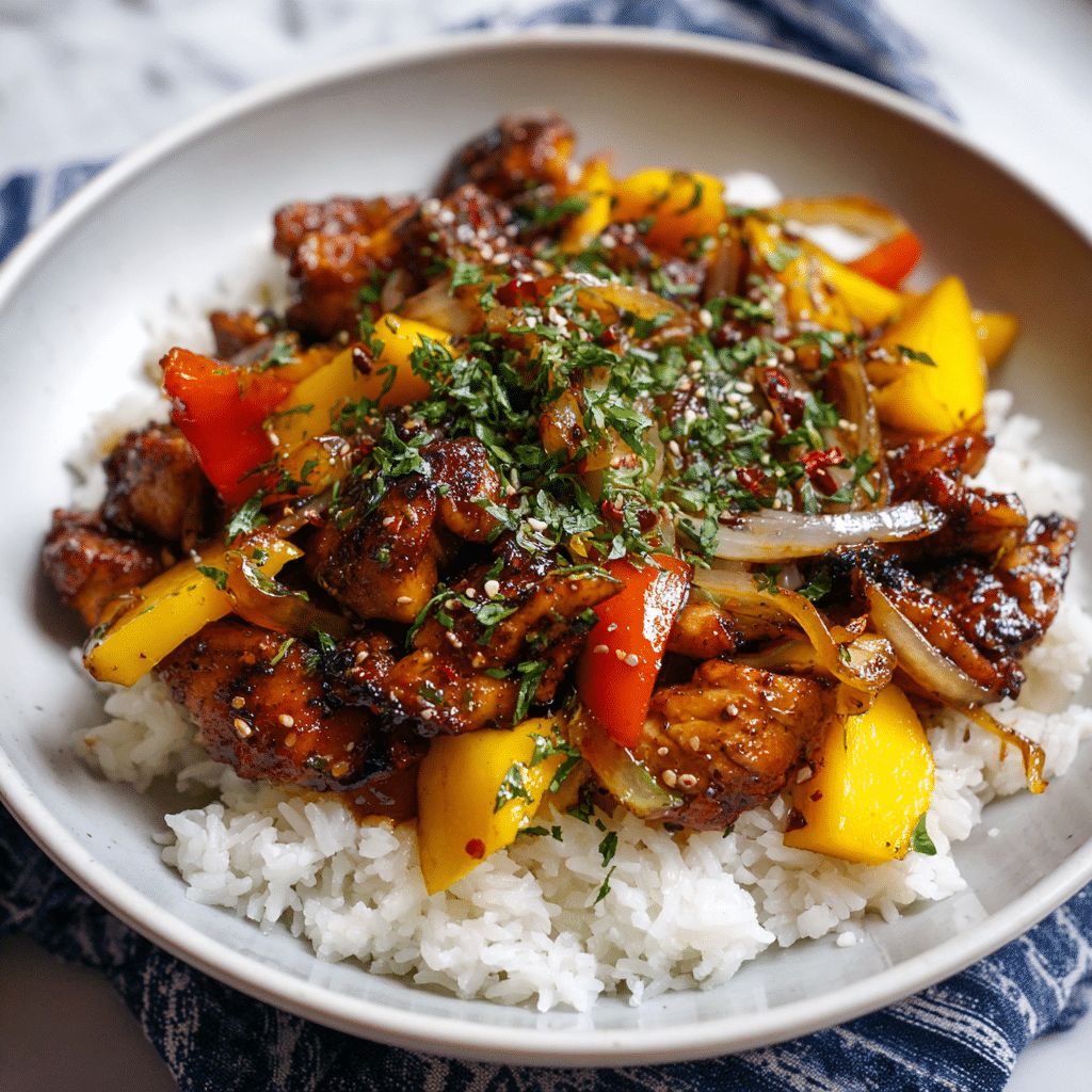 Spicy Mango Chicken Stir-Fry Recipe - Recipe Image