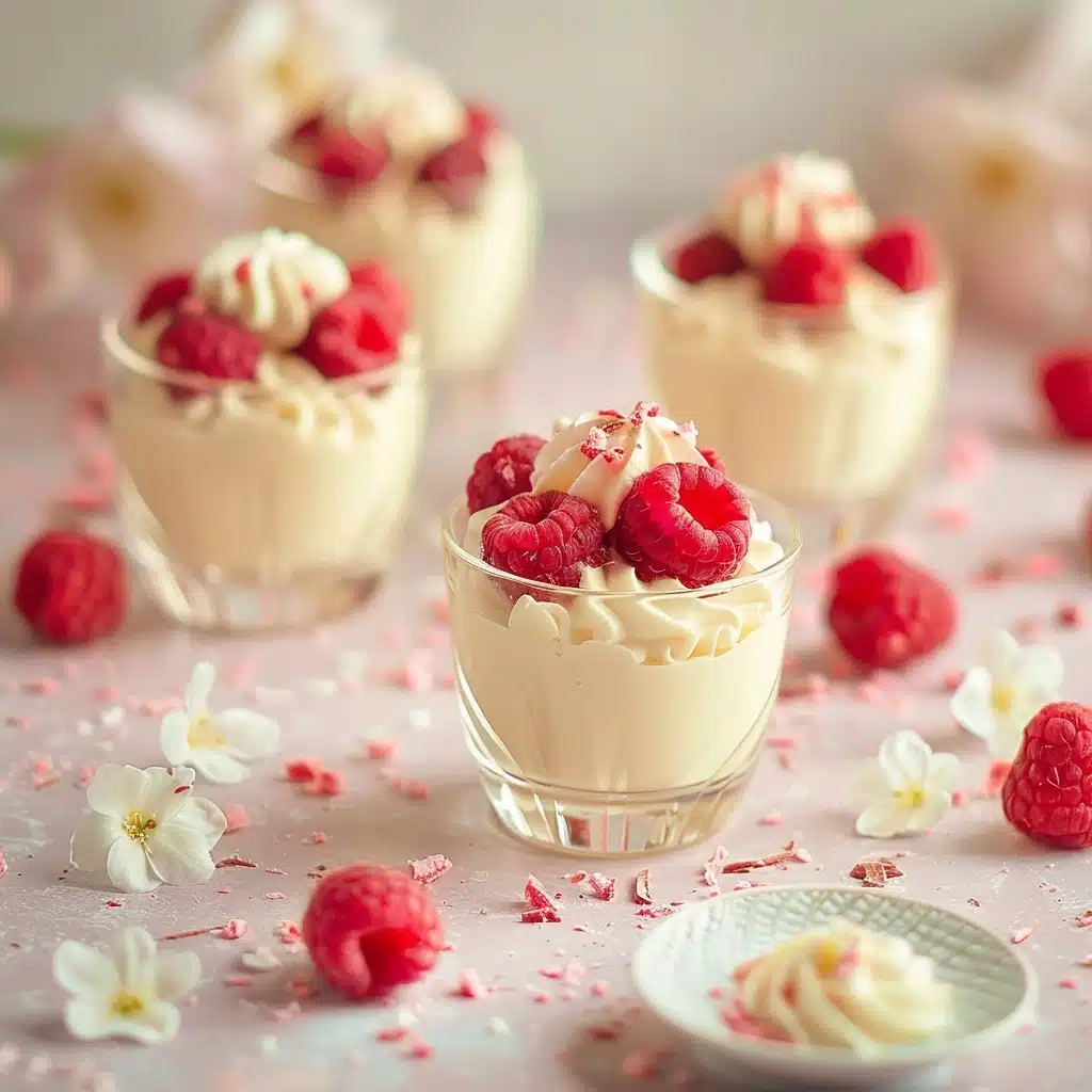 White Chocolate Raspberry Mini Mousse Recipe - Recipe Image