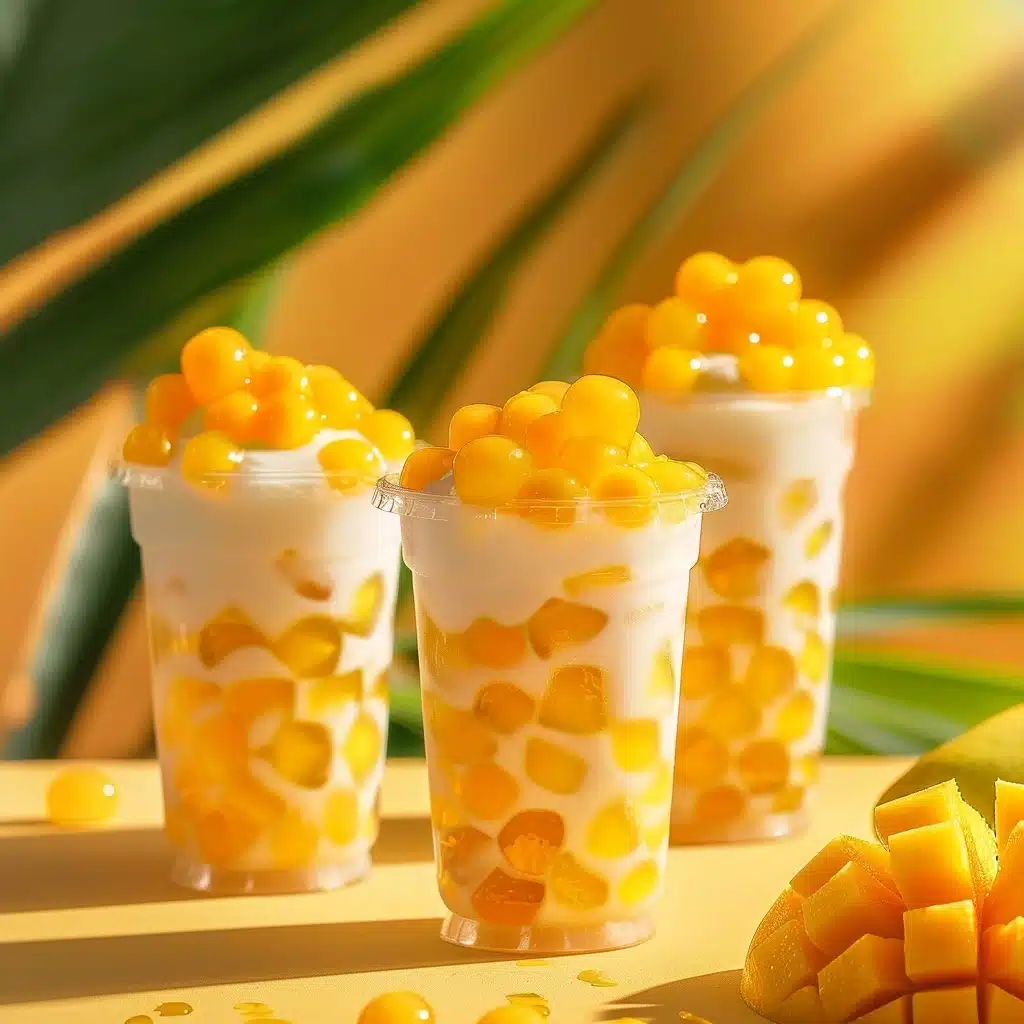 Mini Mango Crystal Boba Cups Recipe - Recipe Image