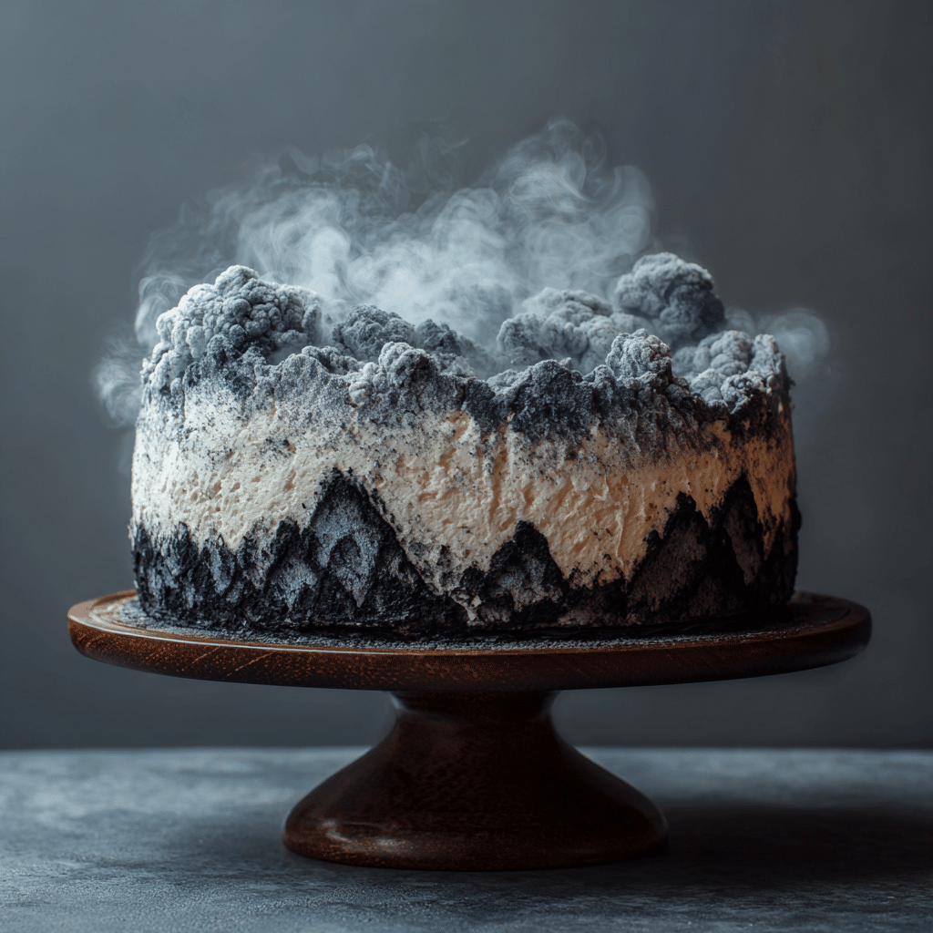 Charcoal Coconut Cloud Cake Recipe - Recipe Image